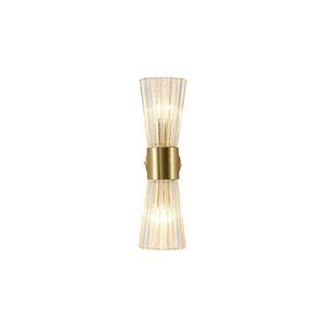EFINEHOME Mid-Century Modern Wall Light Fixture with Crystal Glass Lampshade | 2